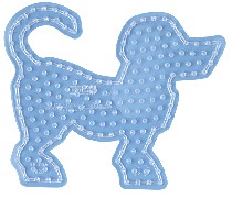 Steckplatte Bügelperlen, Form Hund, transparent, für Maxi Bügelperlen
